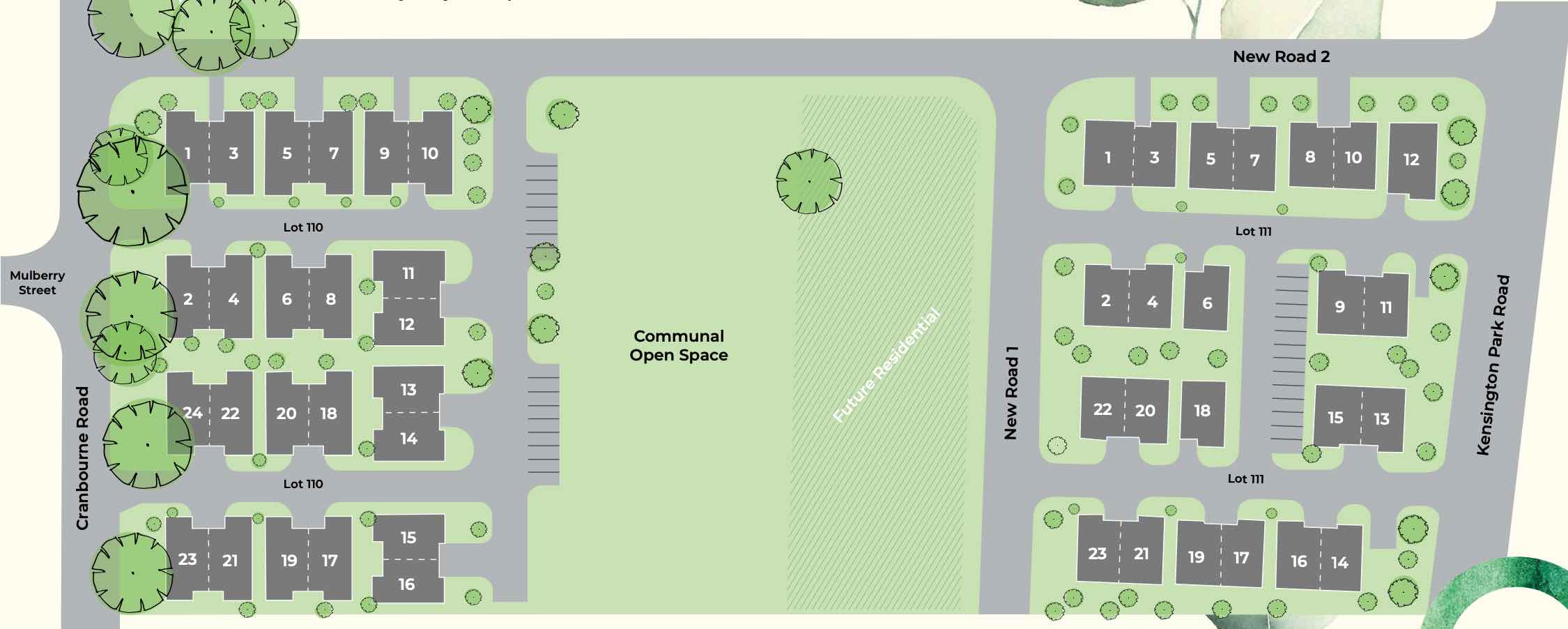 [Townhouses] Botanic Residences Estate, Riverstone OpenLot